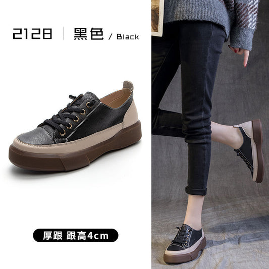 Sapato de couro feminino