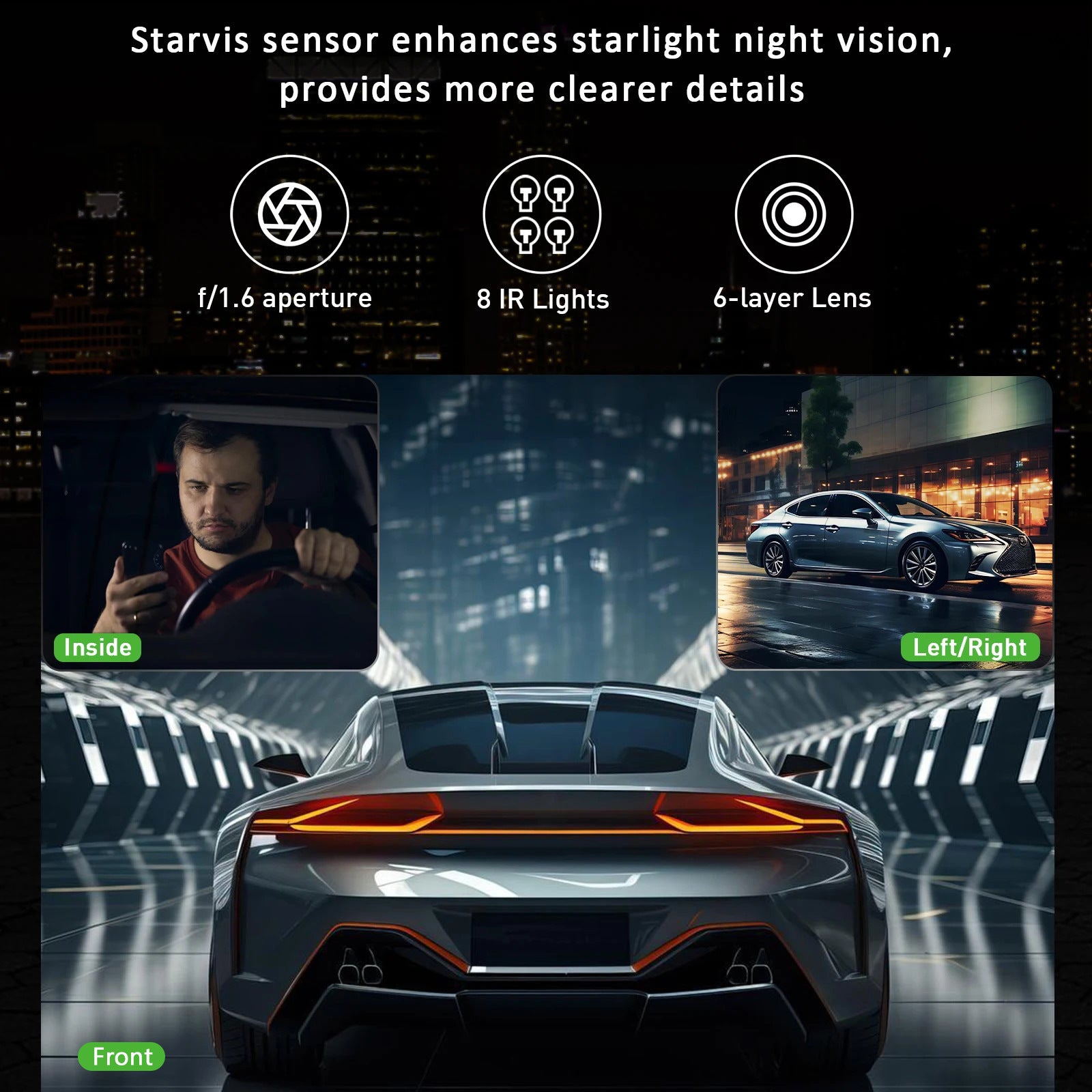  Gravador de direção 3polegadas HD 1080P 