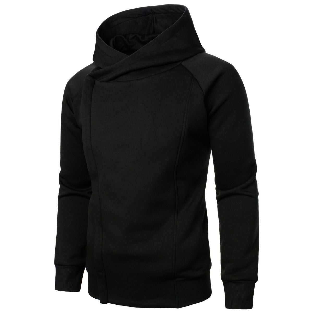  Blusa masculina com capuz e zíper lateral moderno e casual