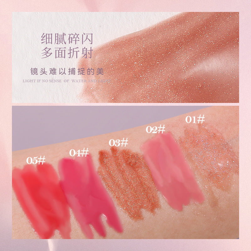 Brilho labial líquido hidratante e volumizador de lábios com gengibre e menta