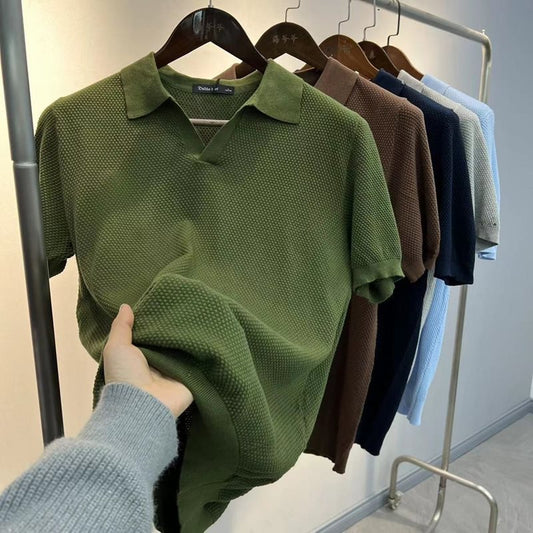  Camisa pólo de malha fina 100% algodão