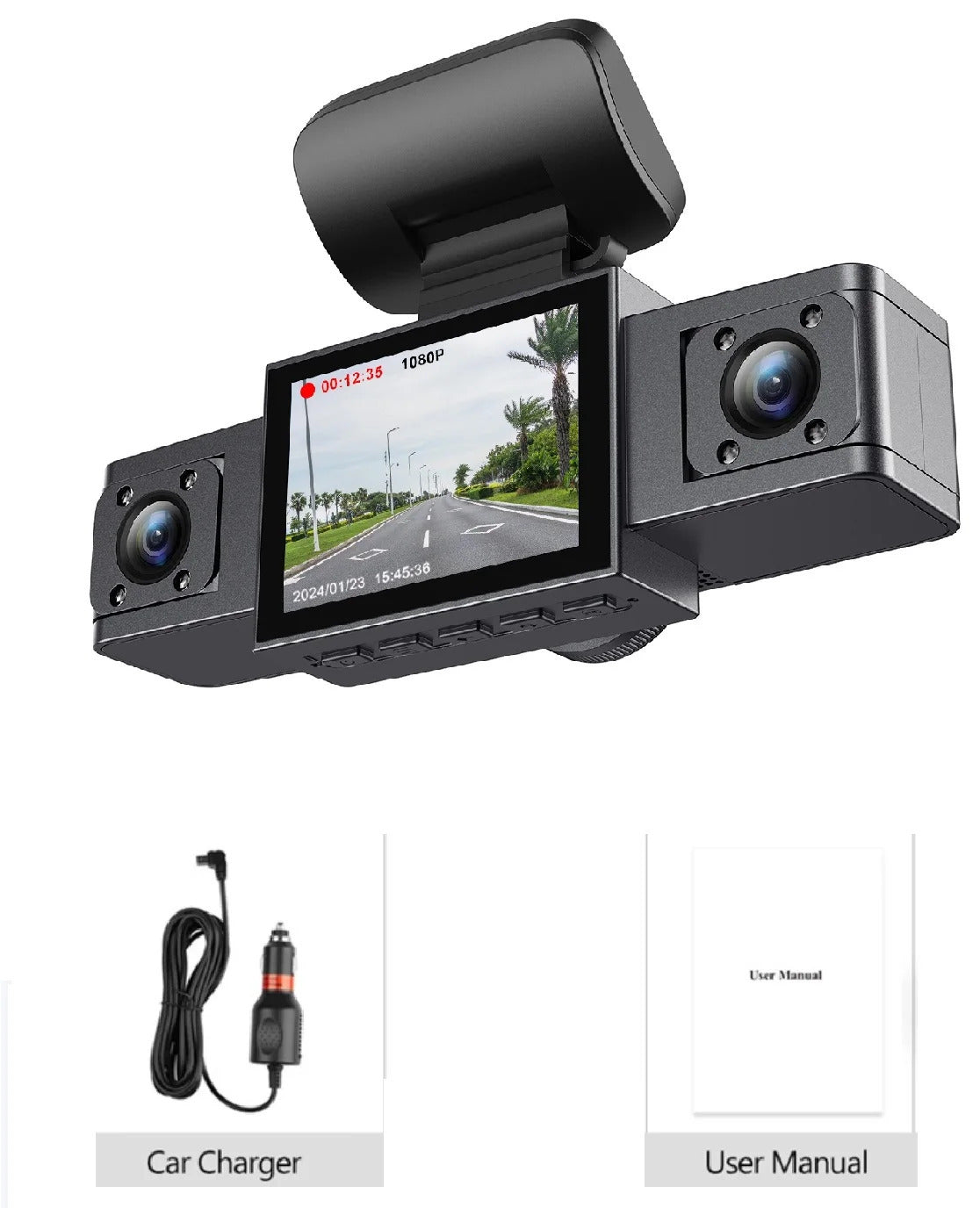  Gravador de direção 3polegadas HD 1080P 